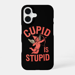 Cupido is stom grappige Valentijnsdag iPhone 16 Hoesje