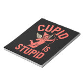 Cupido is stom grappige Valentijnsdag Notitieblok (Linkerzijde)