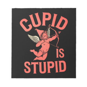 Cupido is stom grappige Valentijnsdag Notitieblok
