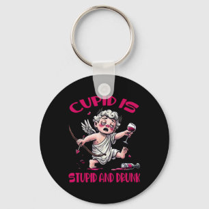 Cupido is stomdronken Anti-valentijnsdag plezier Sleutelhanger