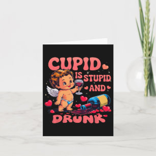 Cupido is stomdronken Grappige anti-valentijn D Kaart