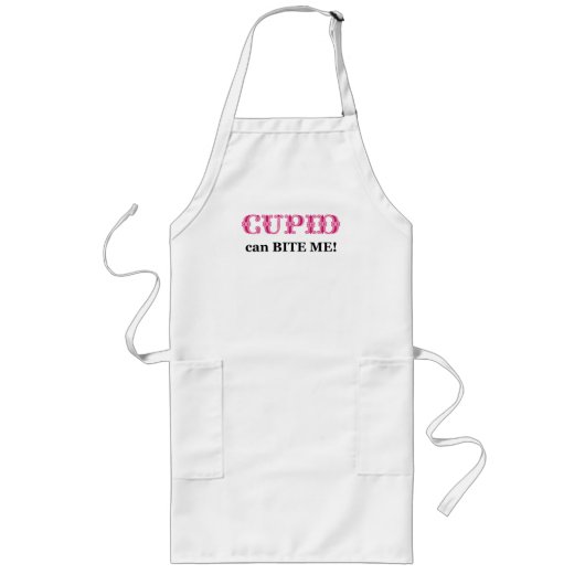 Cupido kan me bijten lang schort (Voorkant)