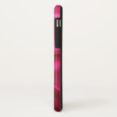 CUPIDO KANT HART ZIJDE ROZE FUCHSIA STOF MONOGRAM Case-Mate iPhone CASE (Achterkant/links)