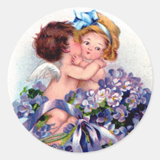 Cupido Kiss Sticker (Voorkant)