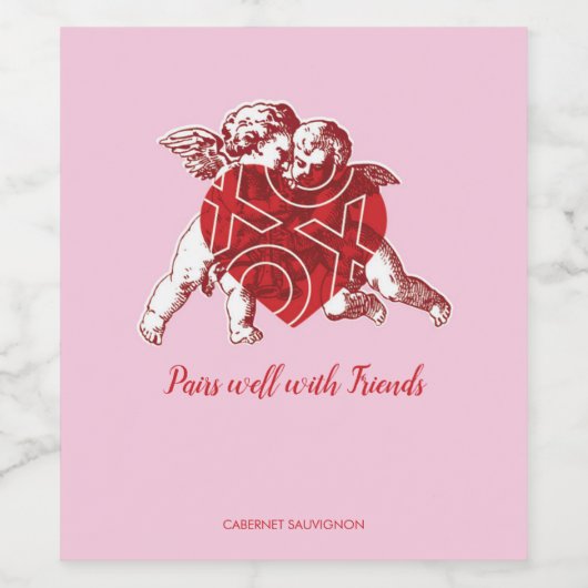 Cupido Liefde Wijn Mousserende Wijn Label Wijn Etiket (Enkel label)