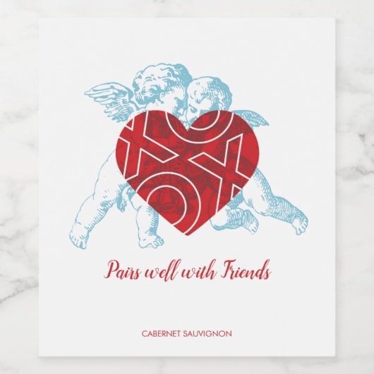 Cupido Liefde Wijn Mousserende Wijn Label Wijn Etiket (Enkel label)