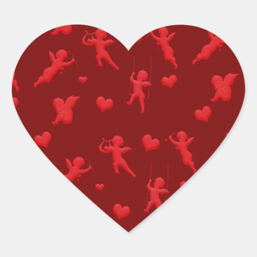 Cupido Love Hart Sticker (Voorkant)