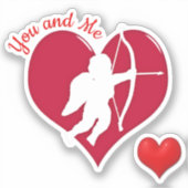 Cupido Love Valentijnsdag Sticker (Voorkant)