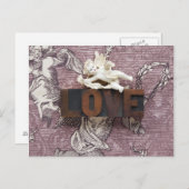 Cupido Love Word briefkaart (Voorkant / Achterkant)
