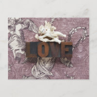 Cupido Love Word briefkaart