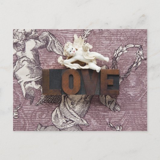 Cupido Love Word briefkaart (Voorkant)