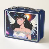 Cupido Meisje Metalen Lunchbox (Achterkant)