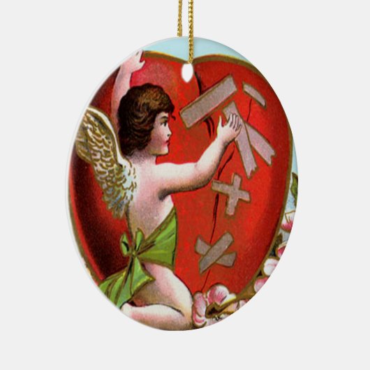 Cupido Mending Gebroken hart Keramisch Ornament (Rechts)
