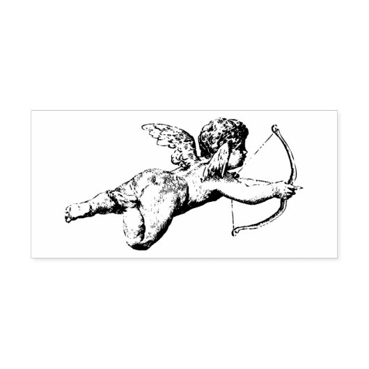 Cupido met boog nr.1 rubberstempel (Afrduk)
