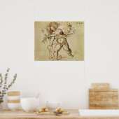 Cupido met een viool door Domenico Campagnola Poster (Keuken)