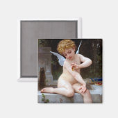 Cupido met een vlinder, Bouguereau Magneet (Voorkant / Achterkant)