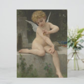 Cupido met een vlinder (door Bouguereau) Kaart (Staand voorkant)