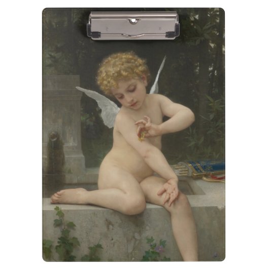 Cupido met een vlinder (door Bouguereau) Klembord (Voorkant)