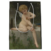 Cupido met een vlinder (door Bouguereau) Medium Cadeauzakje (Voorkant)
