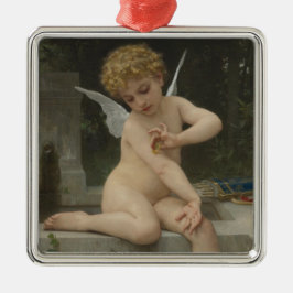 Cupido met een vlinder (door Bouguereau) Metalen Ornament