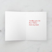 Cupido op een Hart Valentijn - Kaart (Binnen)