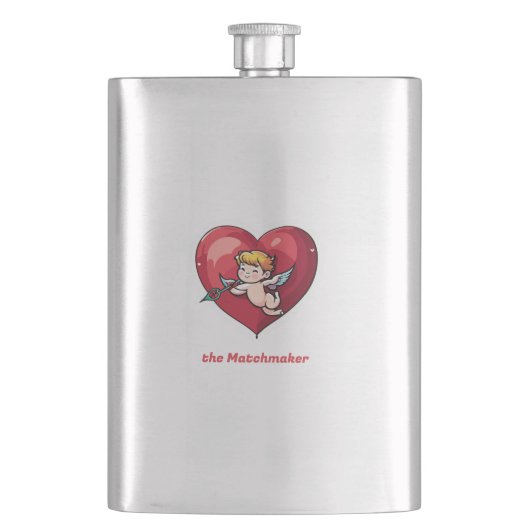 Cupido op Rode Hart Flacon (Voorkant)