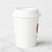 Cupido op Rode Hart Papieren Bekers (Rechts)