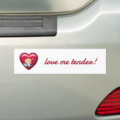 Cupido op Rood Hart met Roze Pijlhoofd Bumpersticker (Op auto)