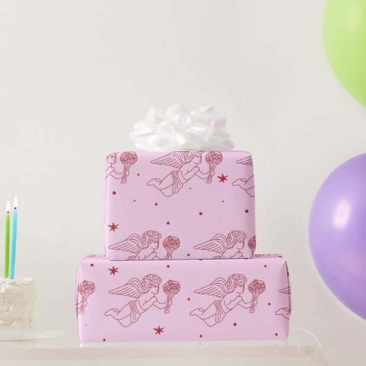 Cupido patroon cadeaupapier (Feestgeschenken)