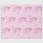 Cupido patroon cadeaupapier (Vlak)