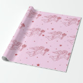 Cupido patroon cadeaupapier (Uitgerold)