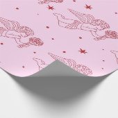 Cupido patroon cadeaupapier (Hoek)