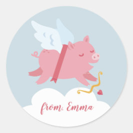 Cupido Pig Valentijn Sticker