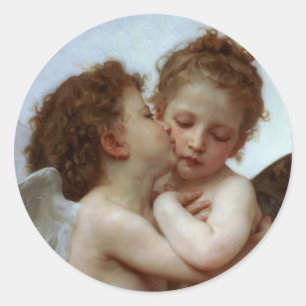 Cupido & Psyches als Kinderen Ronde Sticker