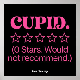 Cupido Review 0 Sterren Niet Aanbevolen Grappig Poster