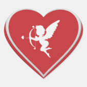 Cupido Rode Hart Sticker (Voorkant)