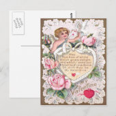 Cupido Rozen Roos Duif Hart Pijl Briefkaart (Voorkant / Achterkant)