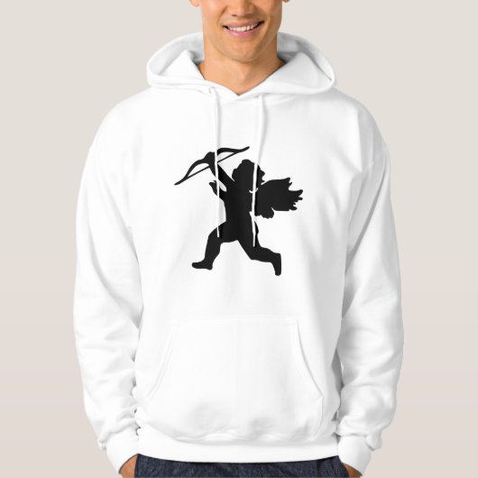 Cupido Silhouet Mannen Hoodie (Voorkant)