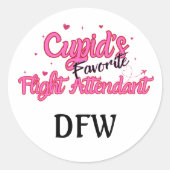Cupido-thema Flight Attendant Sticker (Voorkant)