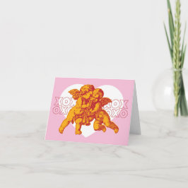 Cupido Valentijn Kaart. XOXO Aankondiging