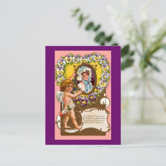 Cupido  Valentijns Briefkaart (Staand voorkant)