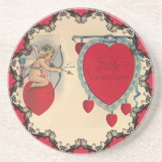 Cupido Valentijnsbericht Onderzetter (Voorkant)