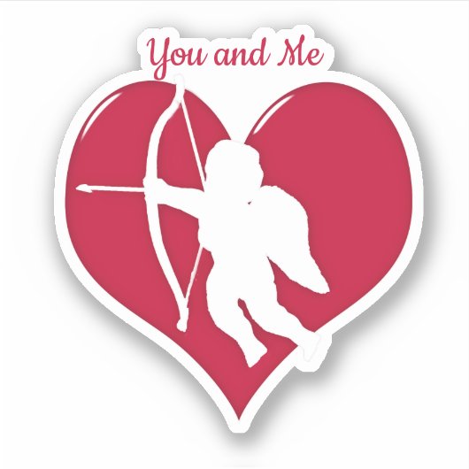 Cupido Valentijnsdag Liefde  Sticker (Voorkant)