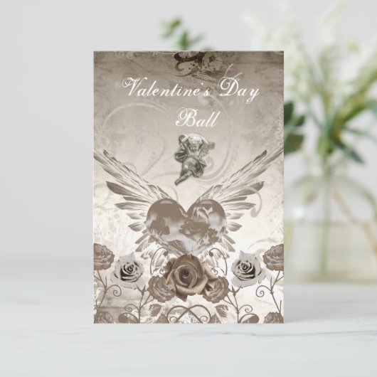 Cupido Valentijnsdag Uitnodigingen (Staand voorkant)