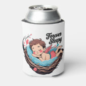 Cupido: voor altijd slaperig blikjeskoeler (Blikje Achterkant)