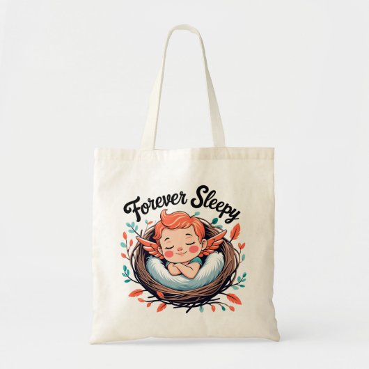Cupido: voor altijd slaperig tote bag (Voorkant)