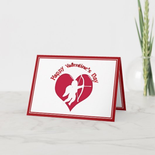 Cupido voor Valentijnsdag Feestdagen Kaart (Voorkant)