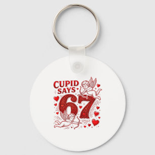 Cupido zegt 67 Schattige Grappige Valentijnsdag 6  Sleutelhanger