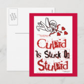 Cupido zit vast aan een stom Briefkaart tegen Vale (Voorkant / Achterkant)