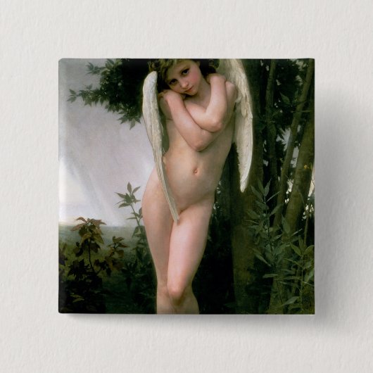 Cupidon, 1891 vierkante button 5,1 cm (Voorkant)